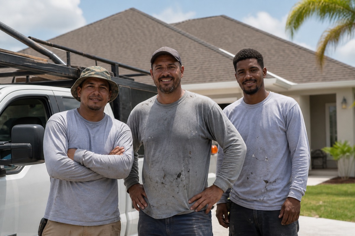 The Brians Roofing Co crew